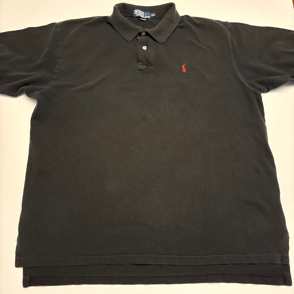 Polo Ralph Lauren Polo Shirt Mens XXL Black Red Pony Short Sleeve Pique 0550